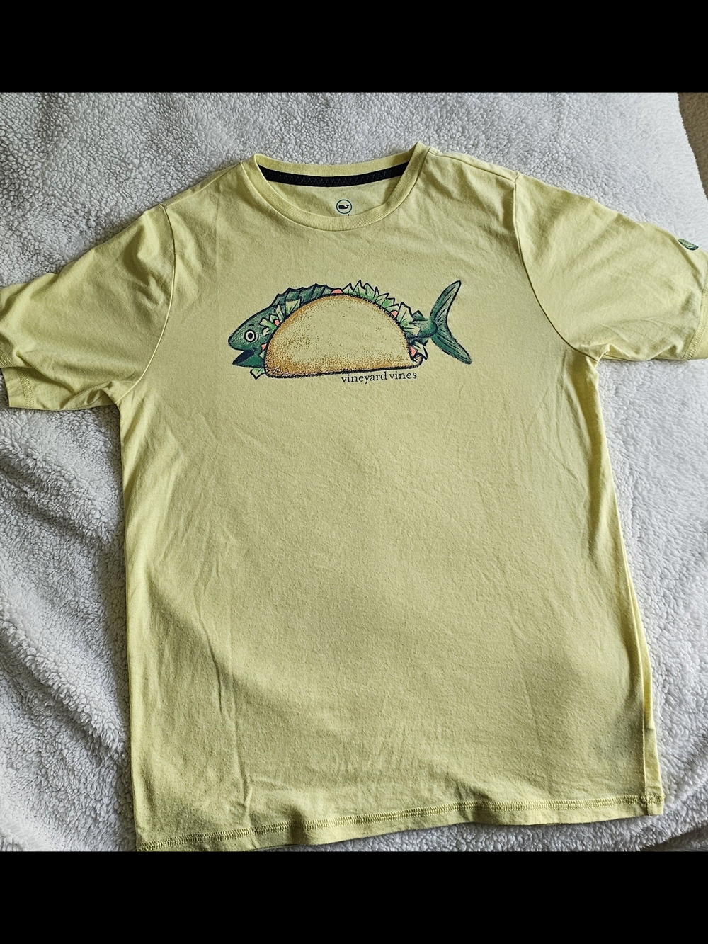 Vineyard Vines Yellow Dunes Tee with Blue Whale Logo Boys